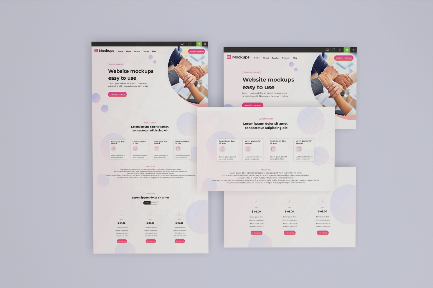 koppel website presentatie mockup psd