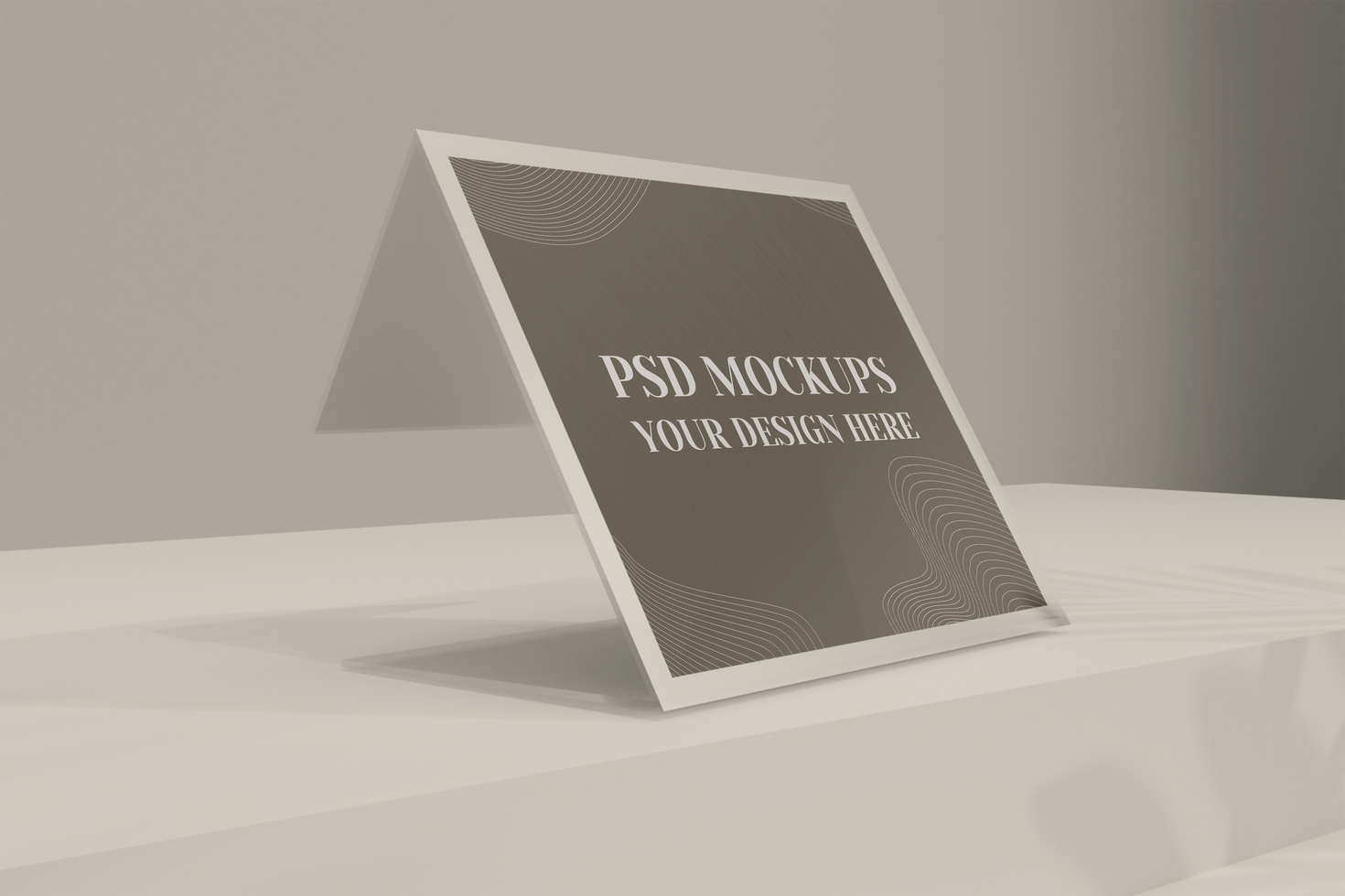 Table sign board mockup psd