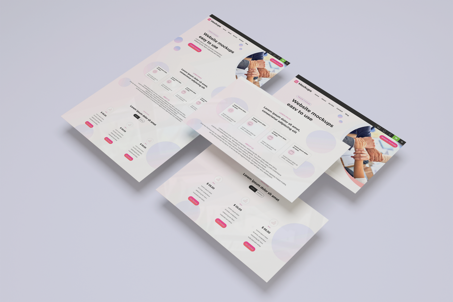 koppel website presentatie mockup psd