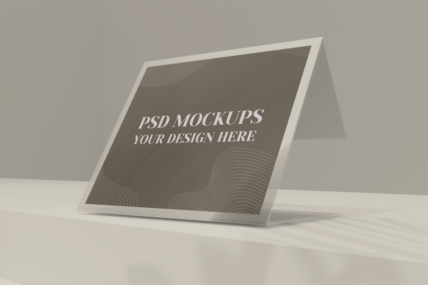 Table sign board mockup psd