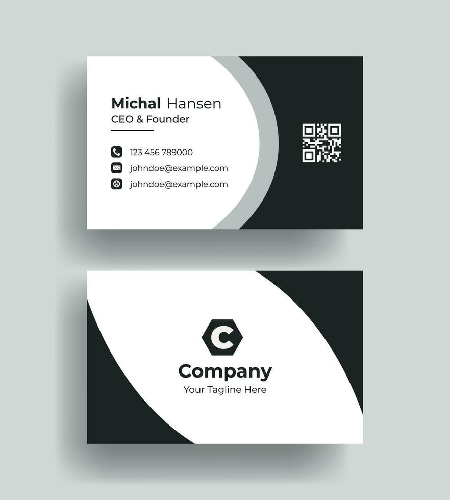 vector corporate Double-sided creative Professional modern simple unique blue minimalist gold elegant business card in red theme