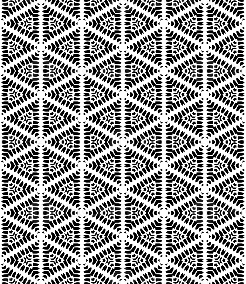 Black seamless abstract pattern. Overlay for background and backdrop. Ornamental design. PNG graphic illustration with transparent background.