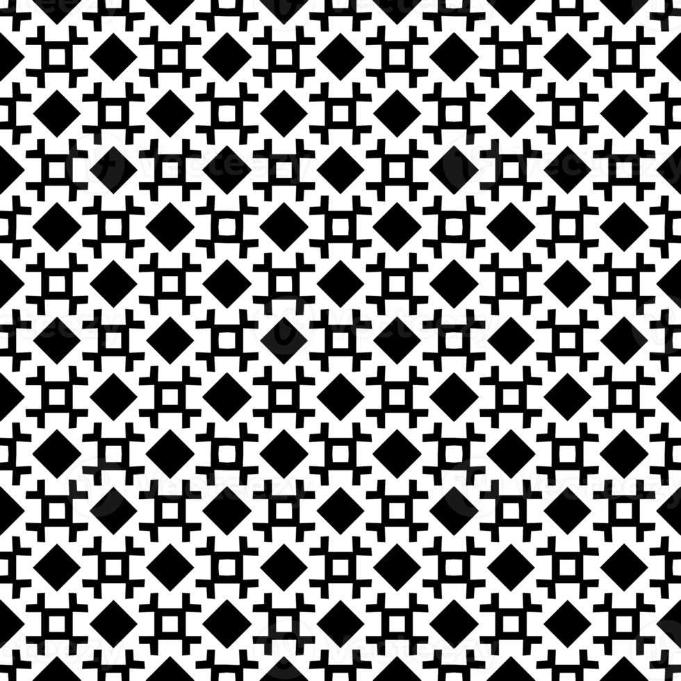 Black seamless abstract pattern. Overlay for background and backdrop. Ornamental design. PNG graphic illustration with transparent background.