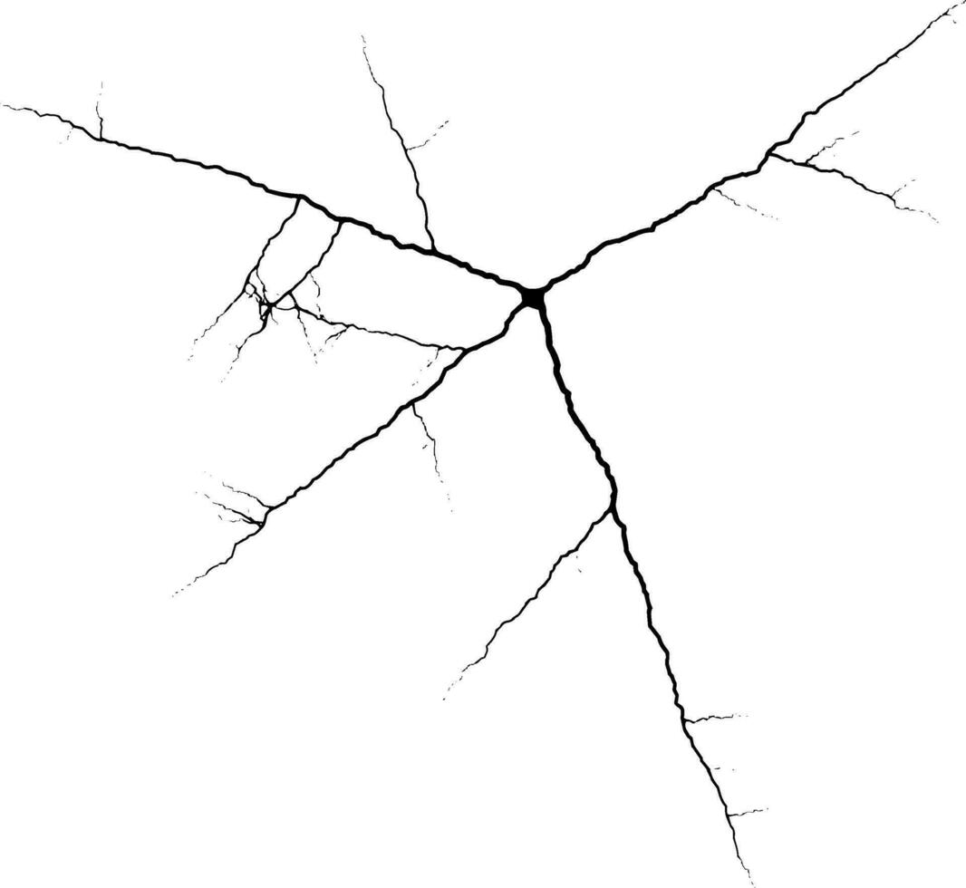 textura vectorial agrietada rústica con muchas grietas y arañazos. fondo abstracto. superficie rota y dañada. vector