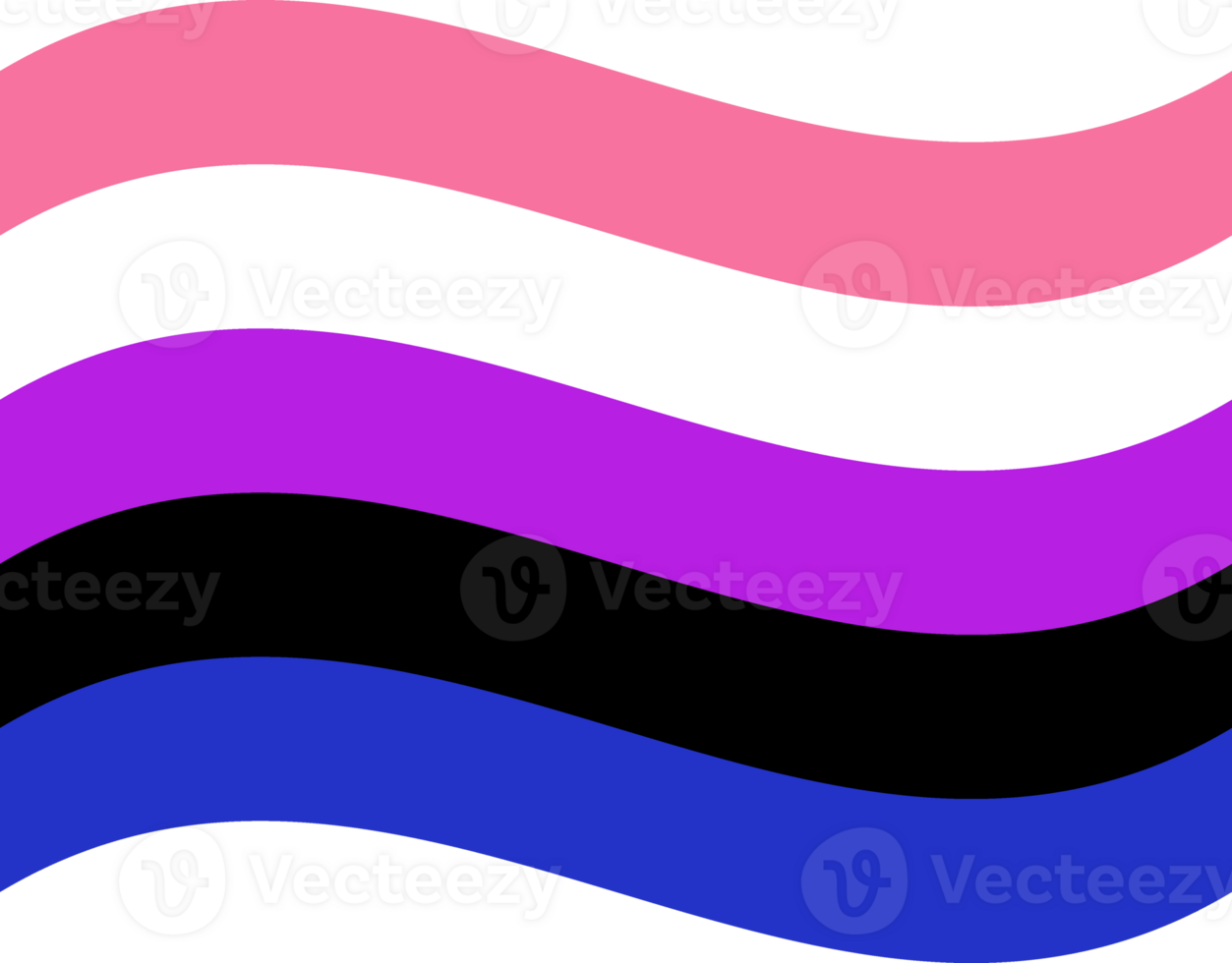 Genderfluid pride flag in shape. LGBT pride flag in shape. png