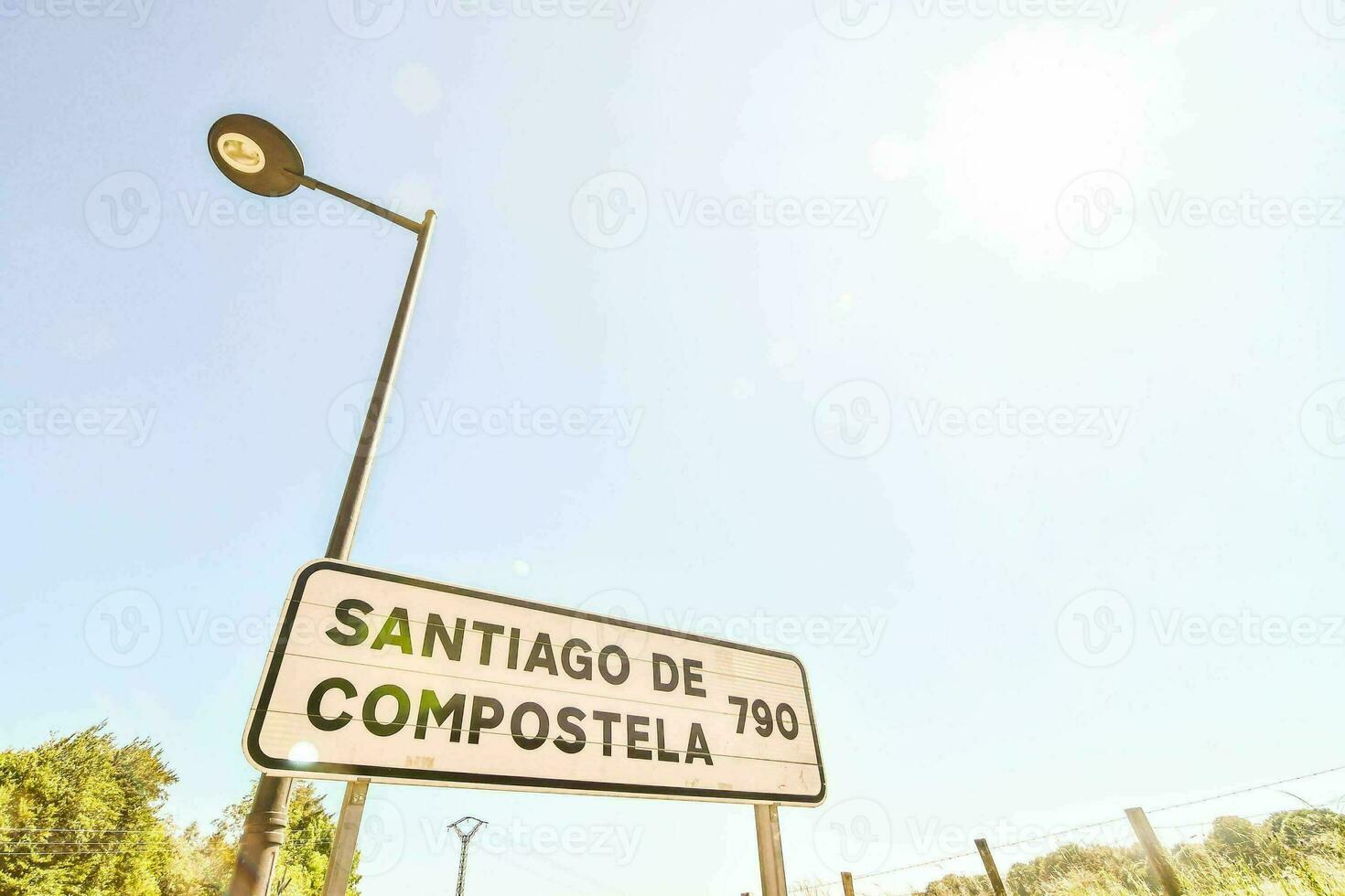 santigao de compostela sign photo