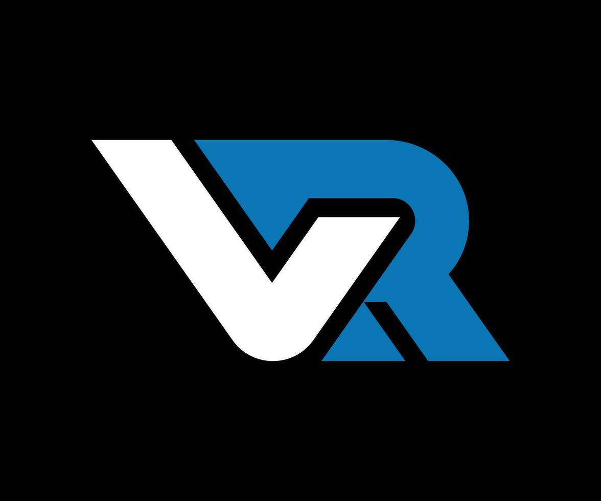 v r logo diseño vector modelo