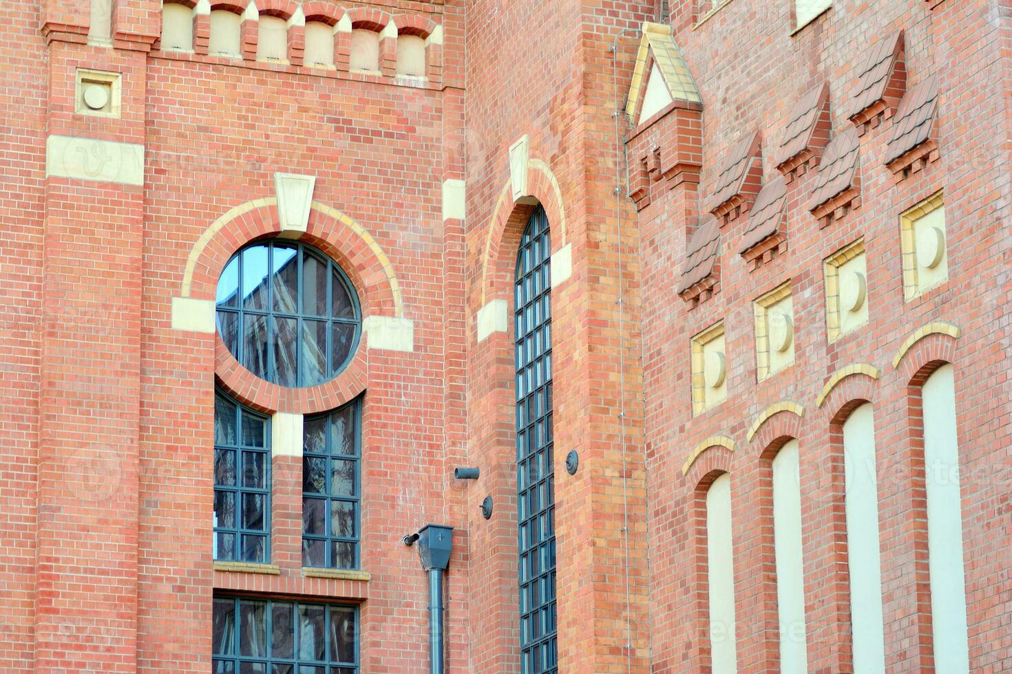 Revitalized red brick buildings photo