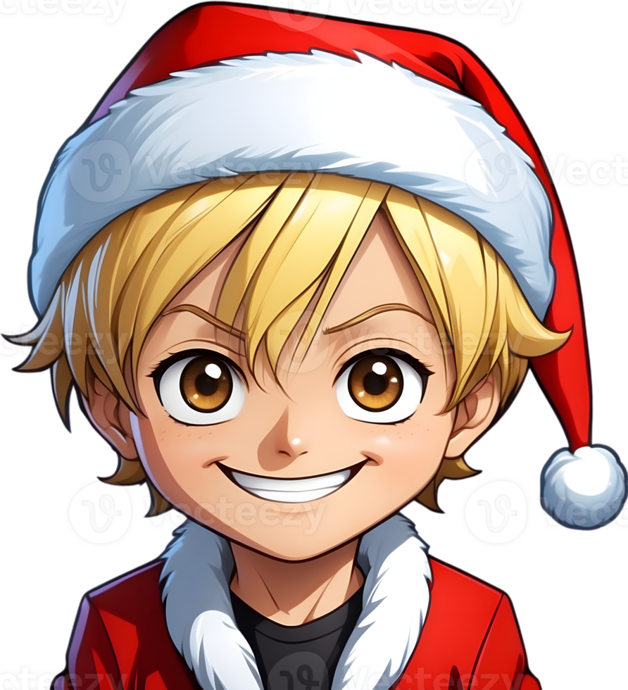 AI generated cartoon santa claus character, transparent background png