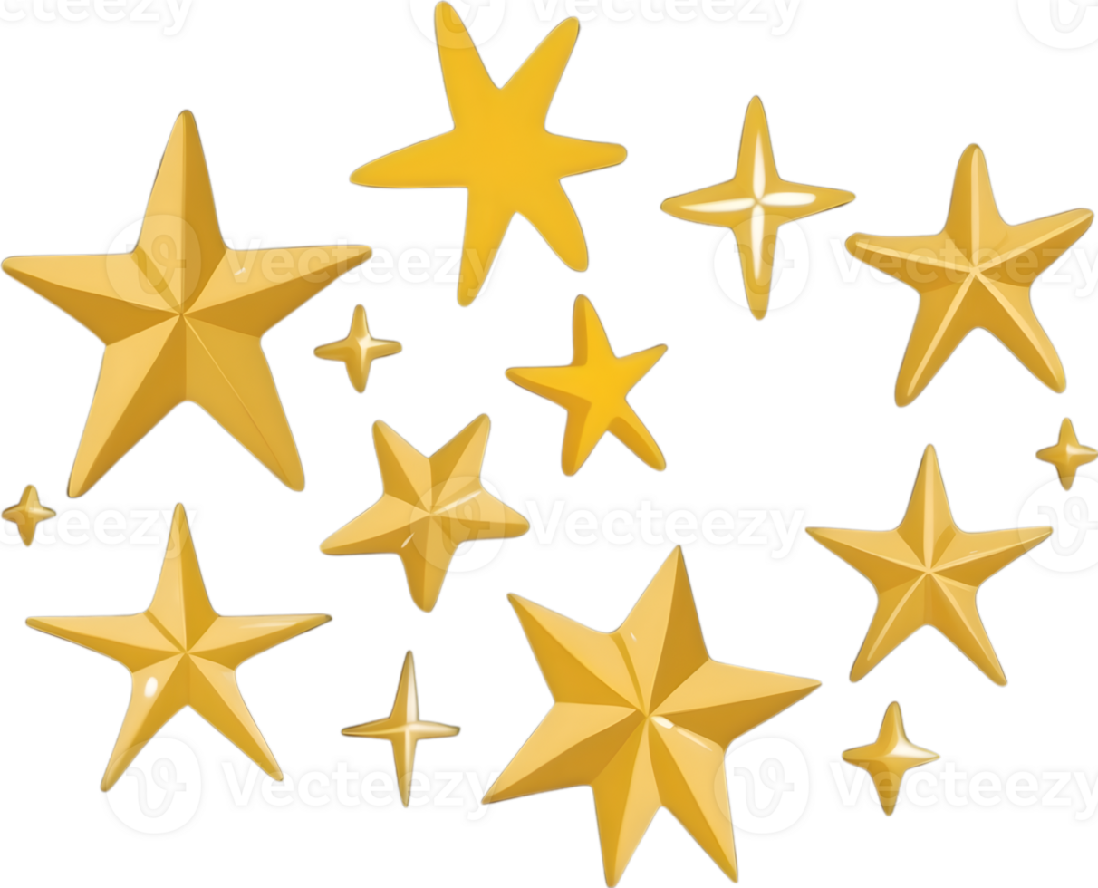 AI generated a golden star with a starburst effect png