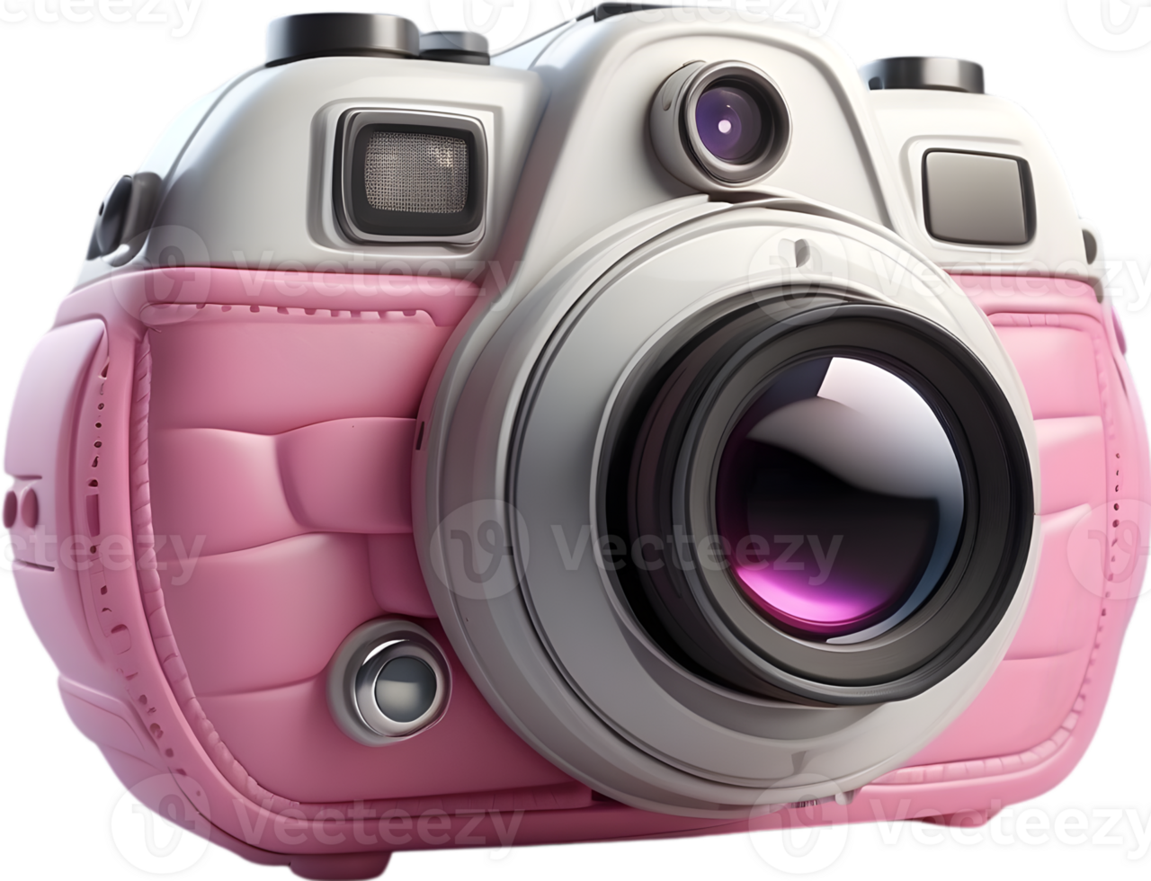 AI generated a cartoon camera on transparent background png
