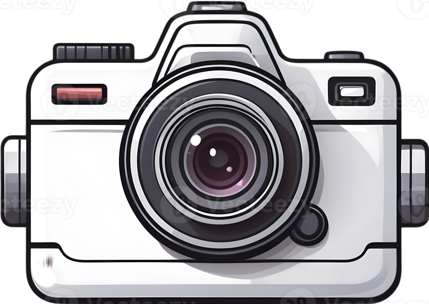 AI generated a cartoon camera on transparent background png