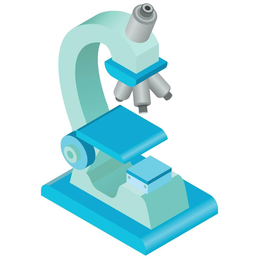 Isometric Microscope Icon vector