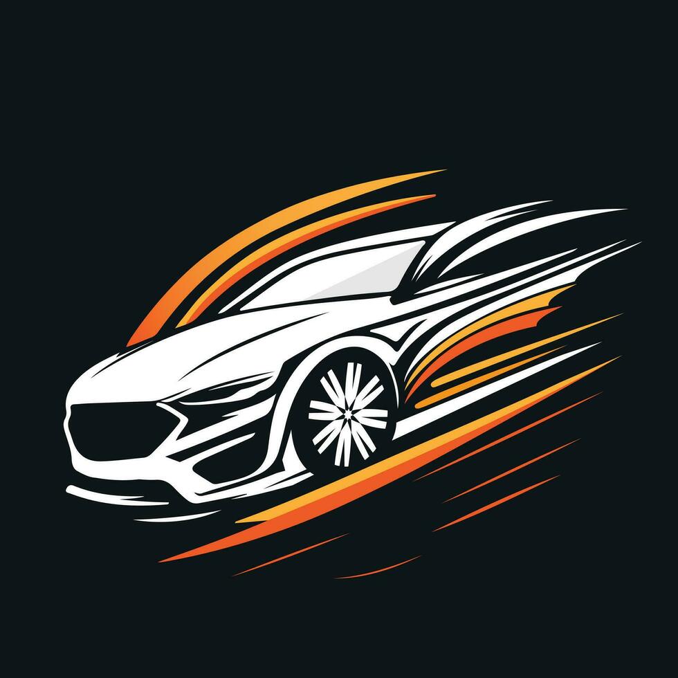 Deportes coche logo vector