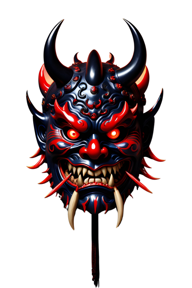 AI generated Oni mask, Japanese mask, Devil mask PNG transparent background