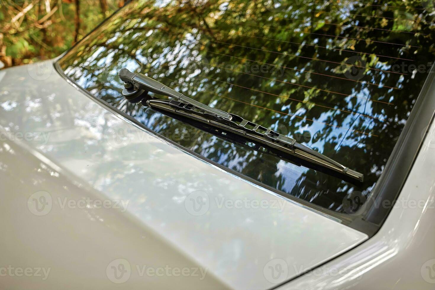 Car wipers and window. Modern city sport car wipers wallpaper photo