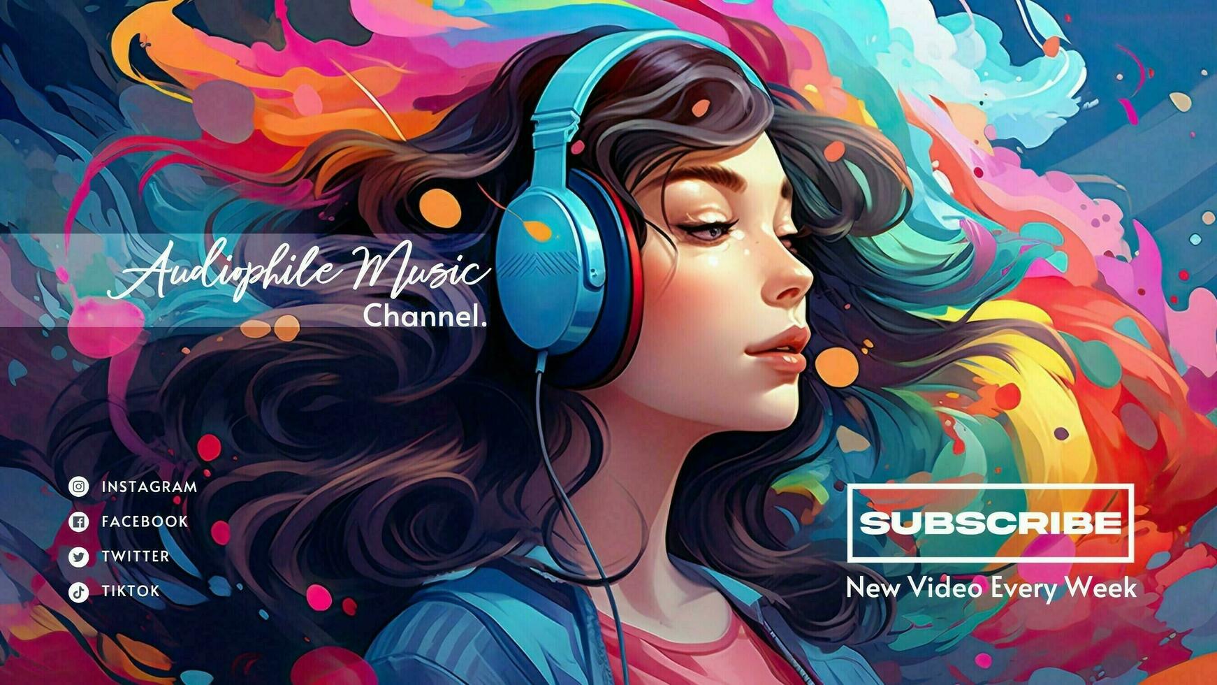 Audiophile Music Channel for Youtube Banner template