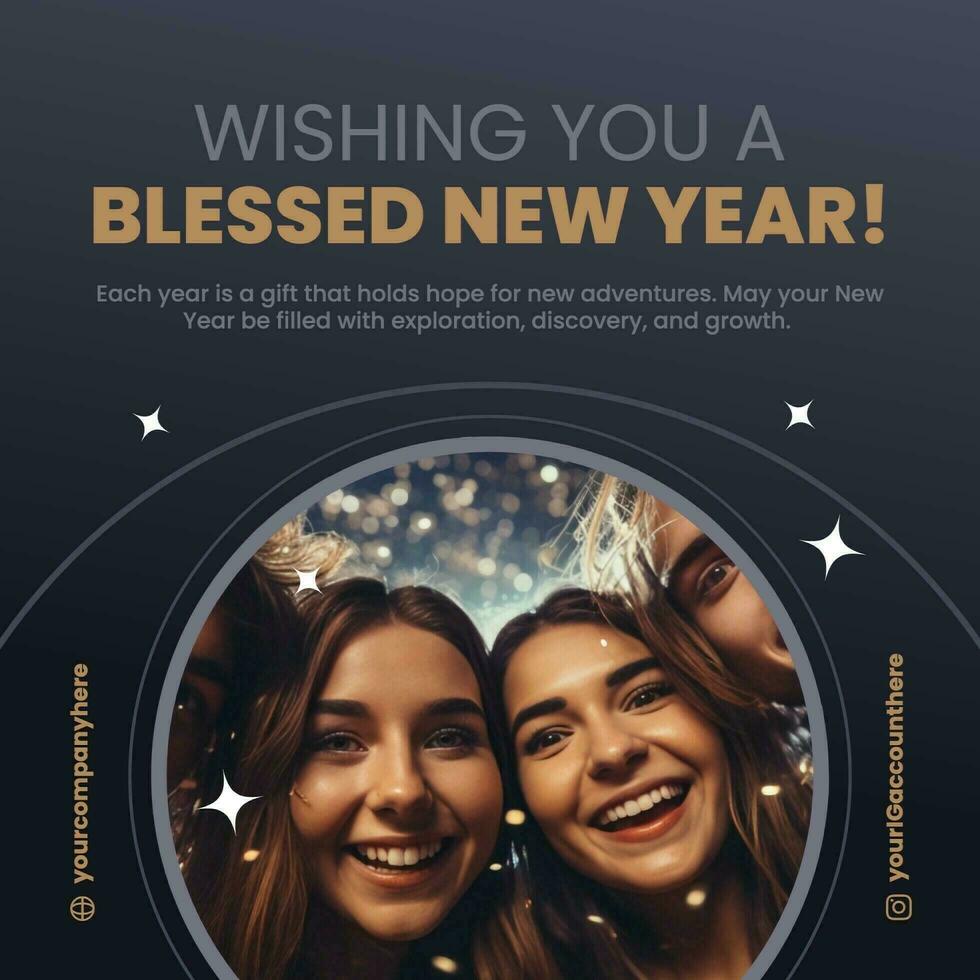 New Year Greetings LinkedIn Post template