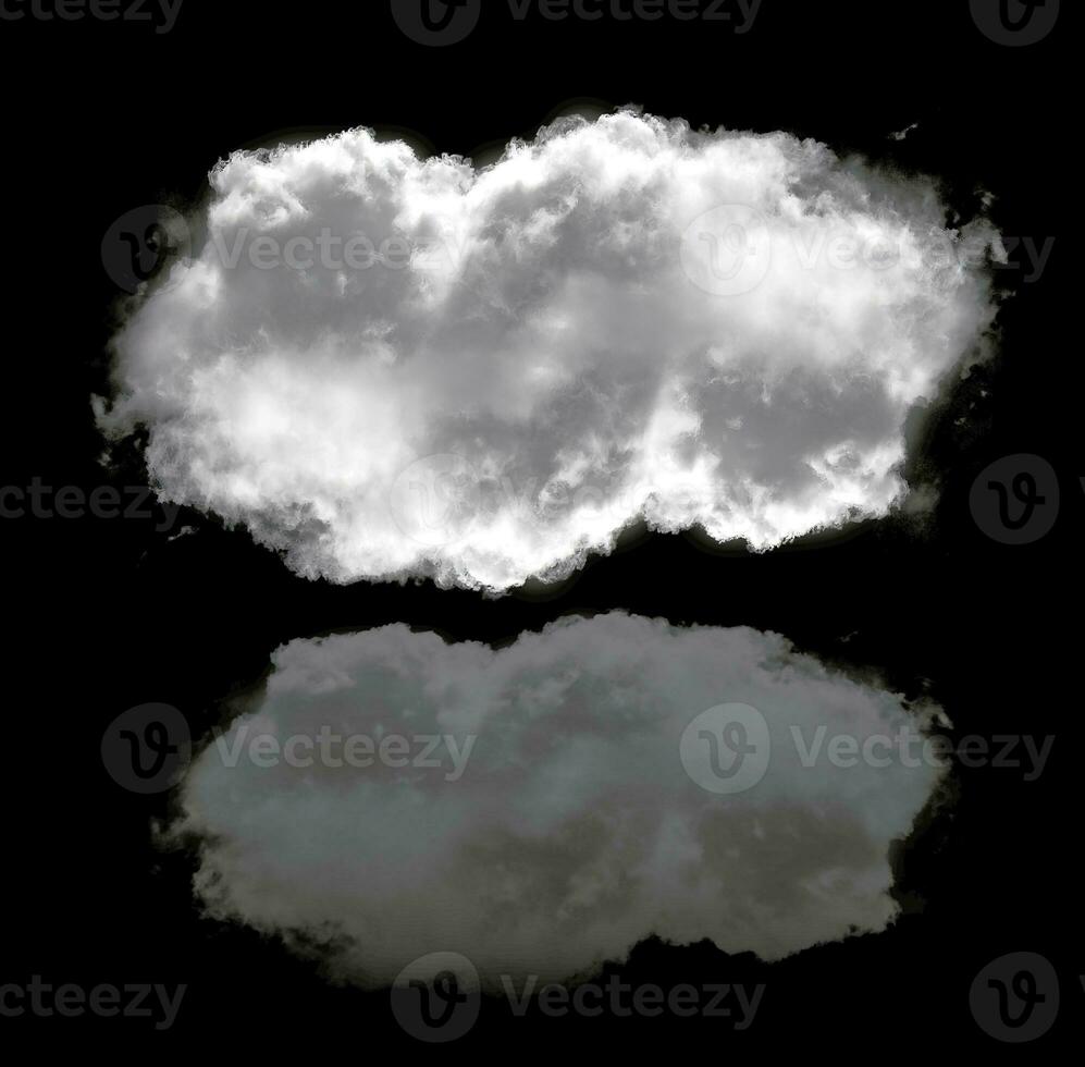 Cloud shape with a reflection illustration photo