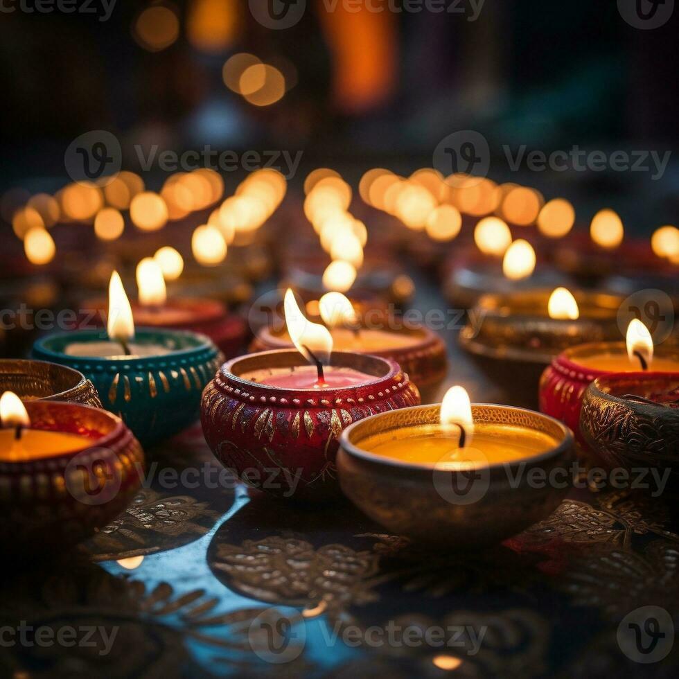 AI generated Diwali diya lamp AI Generative photo