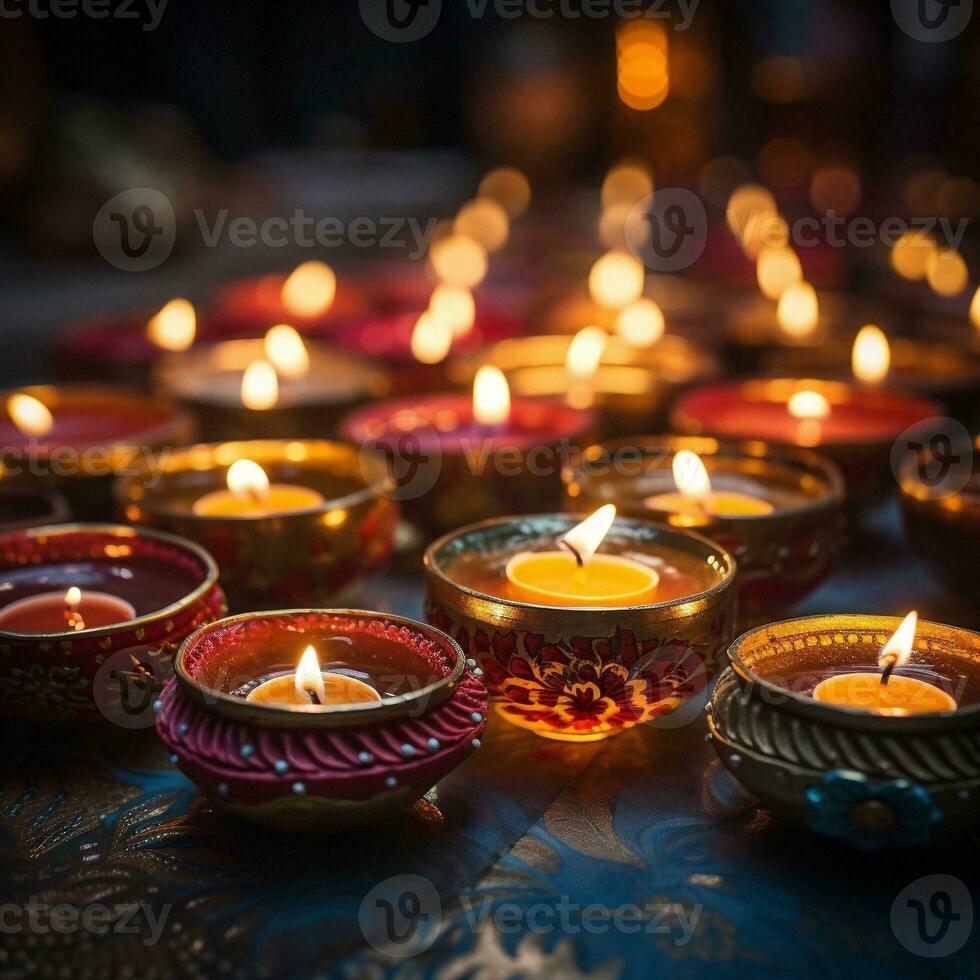AI generated Diwali diya lamp AI Generative photo