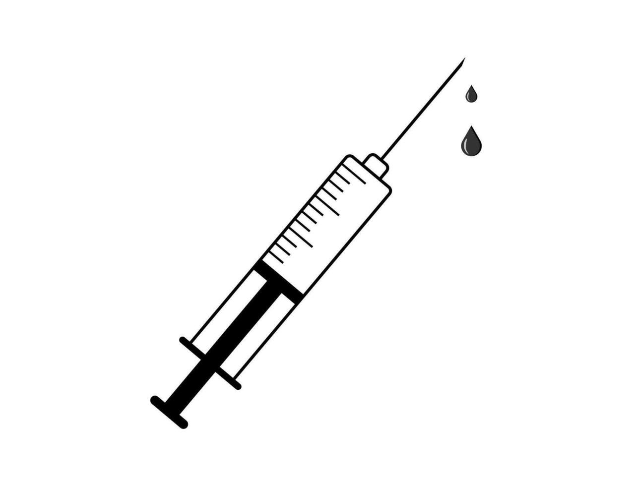 Syringe icon vector illustration. Doctors often use syringes to prevent and treat malignant diseases.