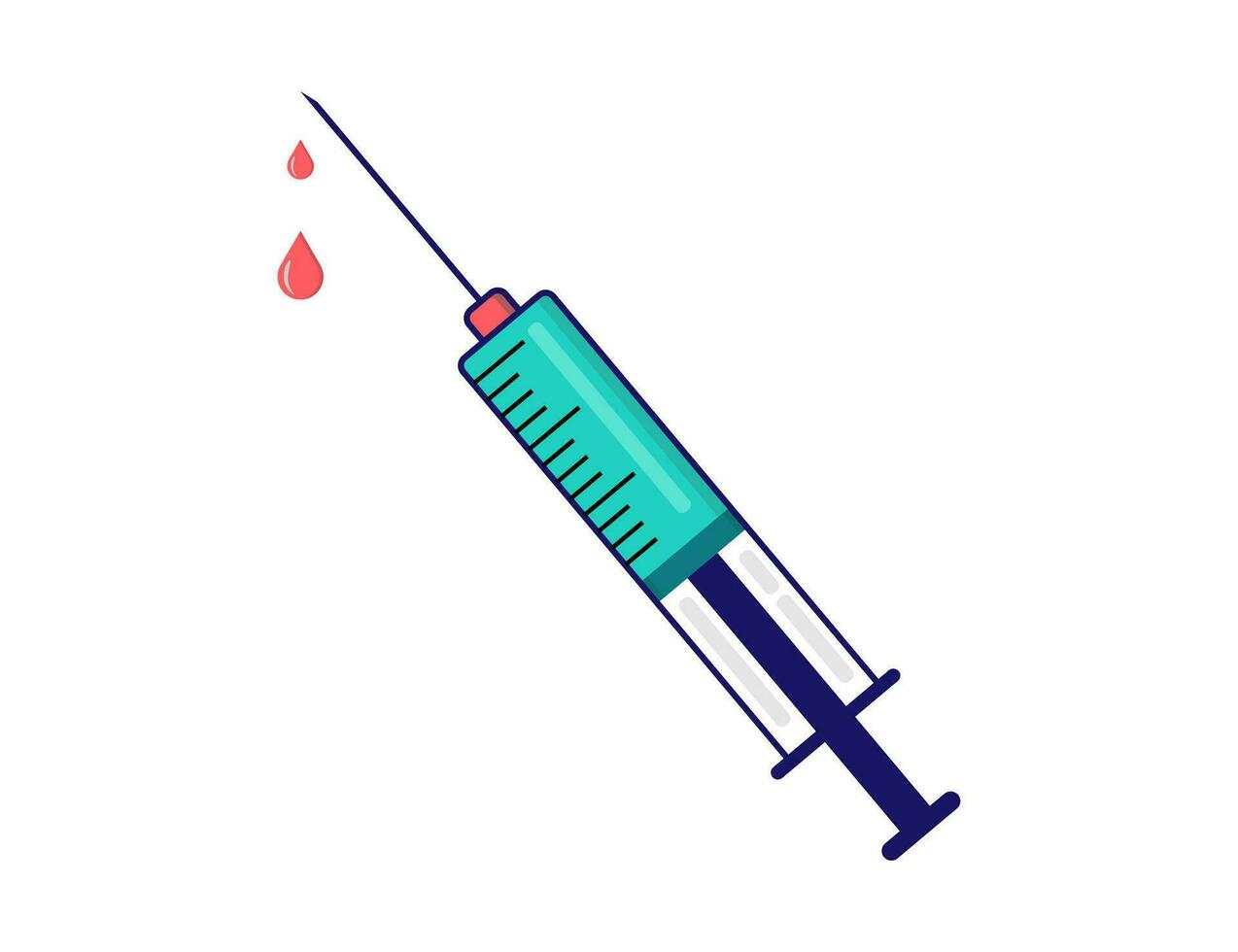 Syringe icon vector illustration. Doctors often use syringes to prevent and treat malignant diseases.