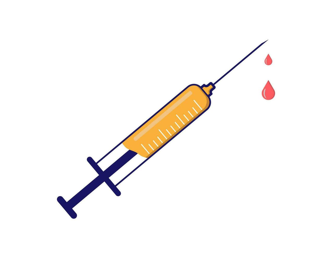 Syringe icon vector illustration. Doctors often use syringes to prevent and treat malignant diseases.