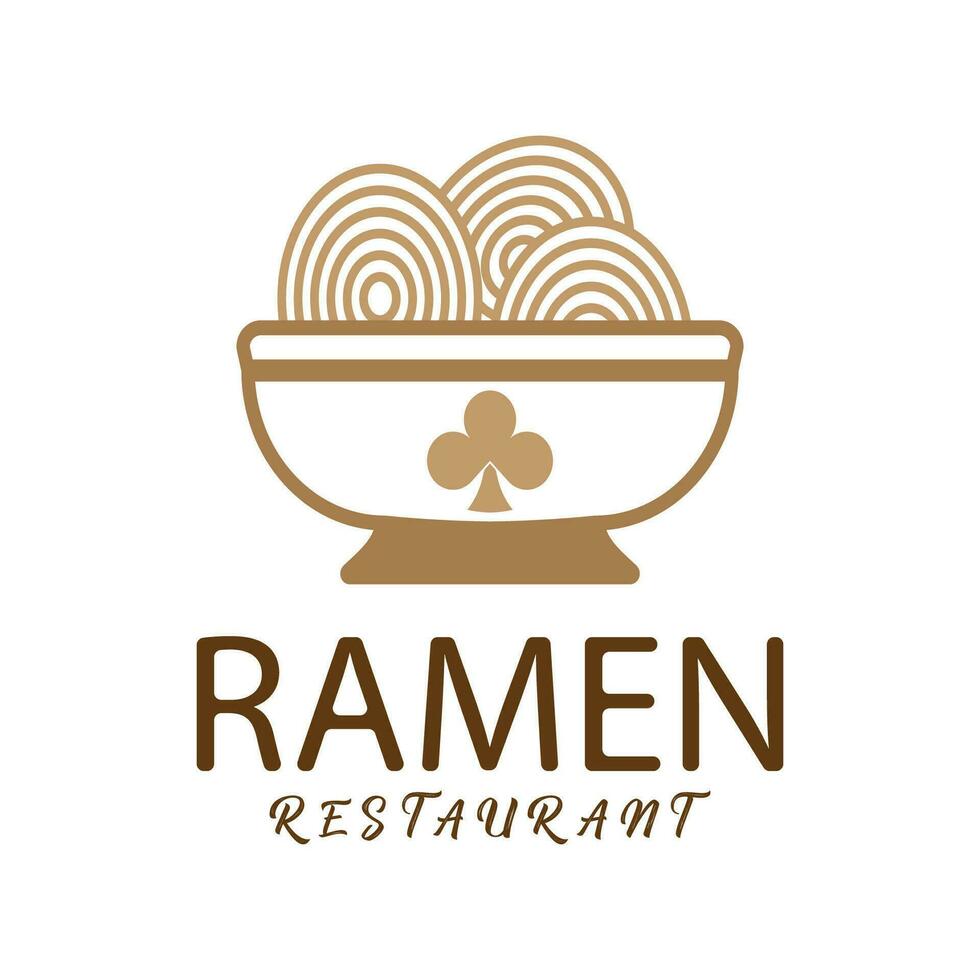 Ramen illustration logo vector