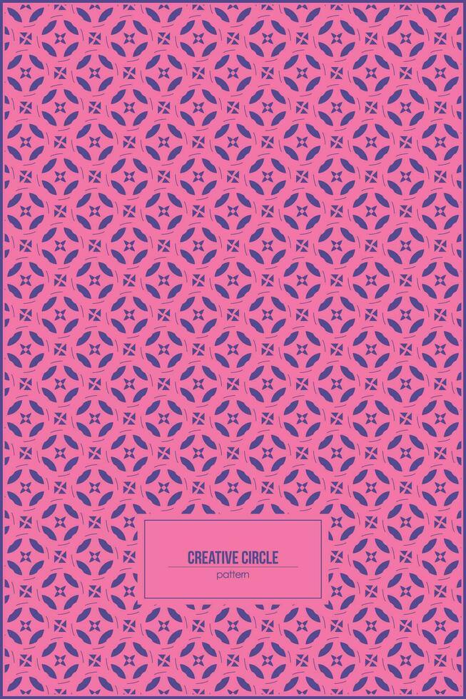 creative circle pattern with vintage purple background vector