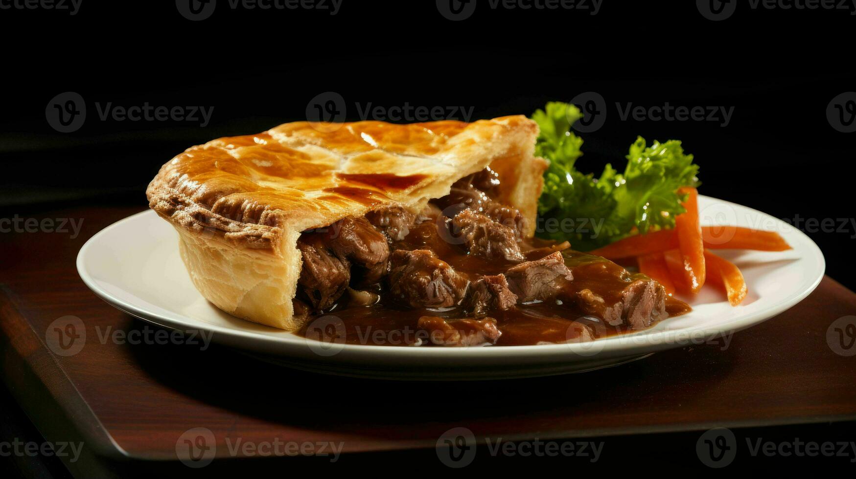 AI generated Steak and Kidney Pie Food Dish photo