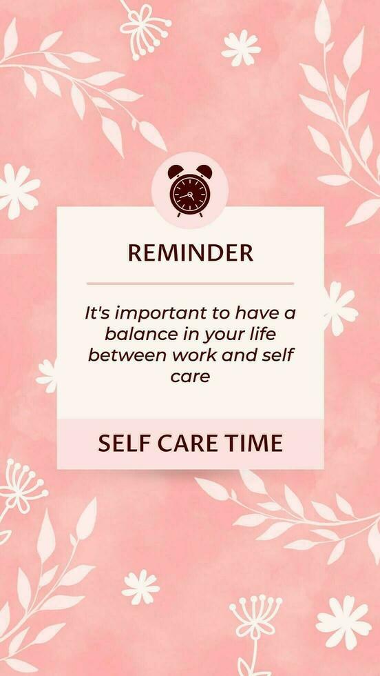 Floral Selfcare Reminder Instagram Story template
