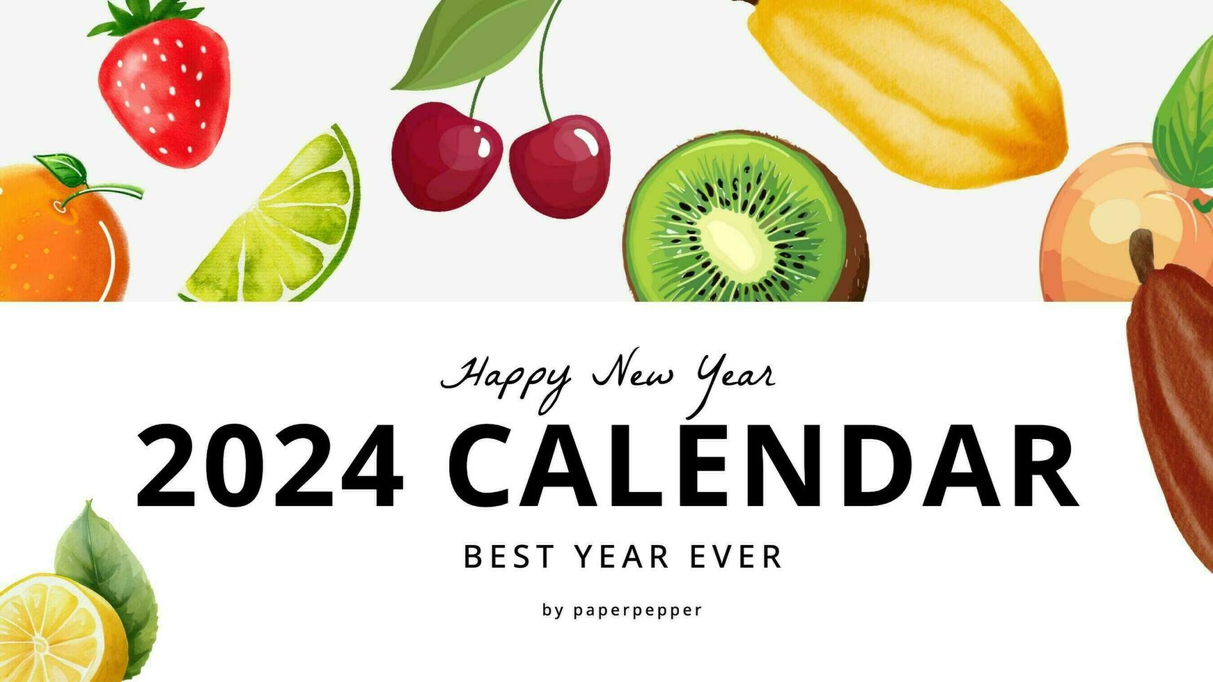 fresh fruit modern calendar 2024 template design ideas