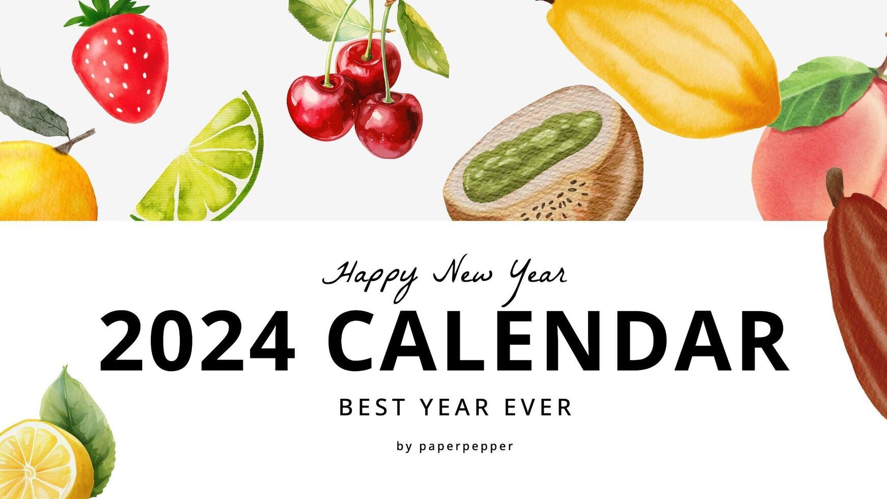 fresh fruit modern calendar 2024 template design ideas