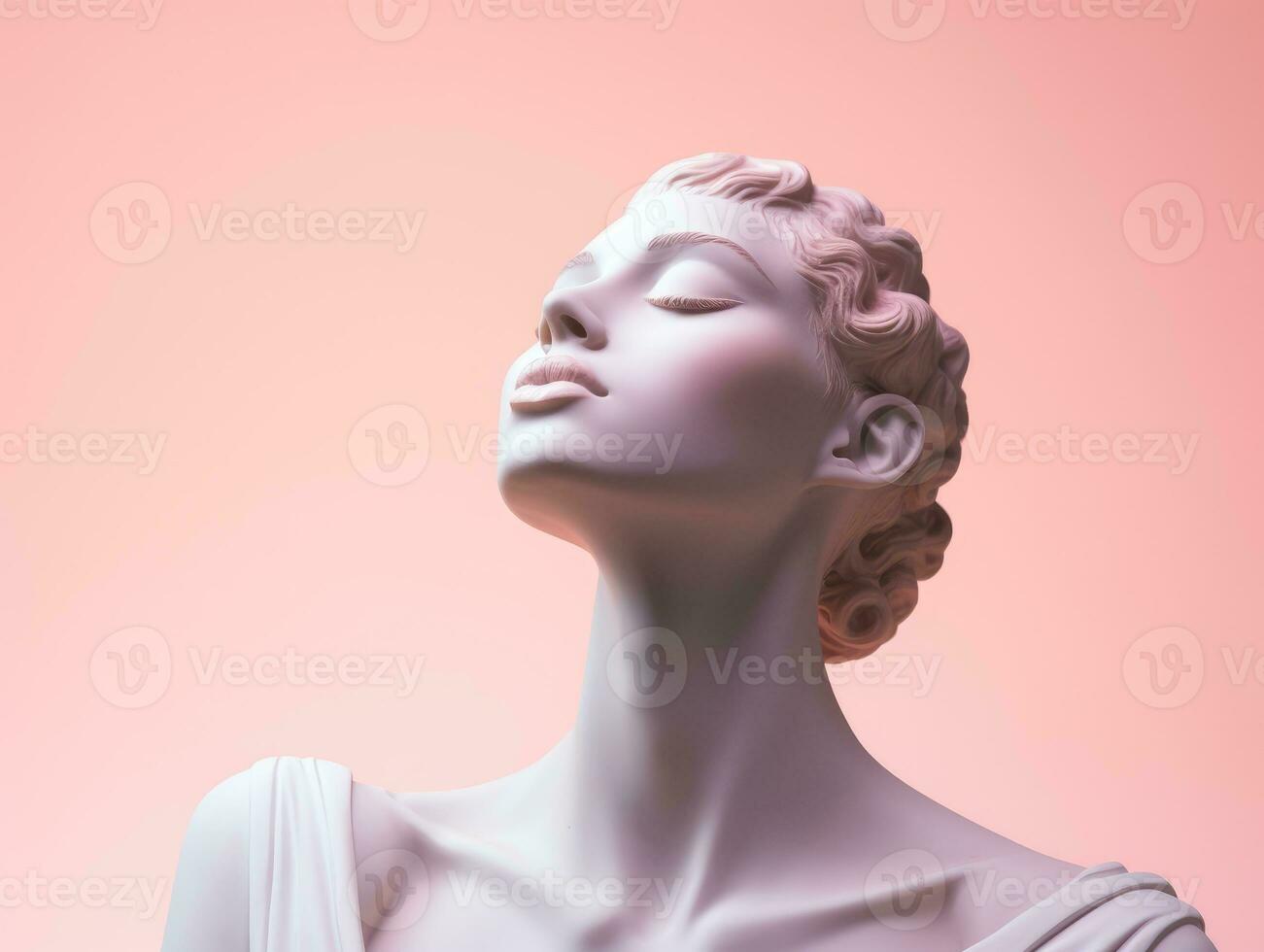 AI generated Minimal composition with blank white Photo Frame and flowers on a pink pastel background. Layout empty background with copy space. Happy mother's and valentine's day. Mockup