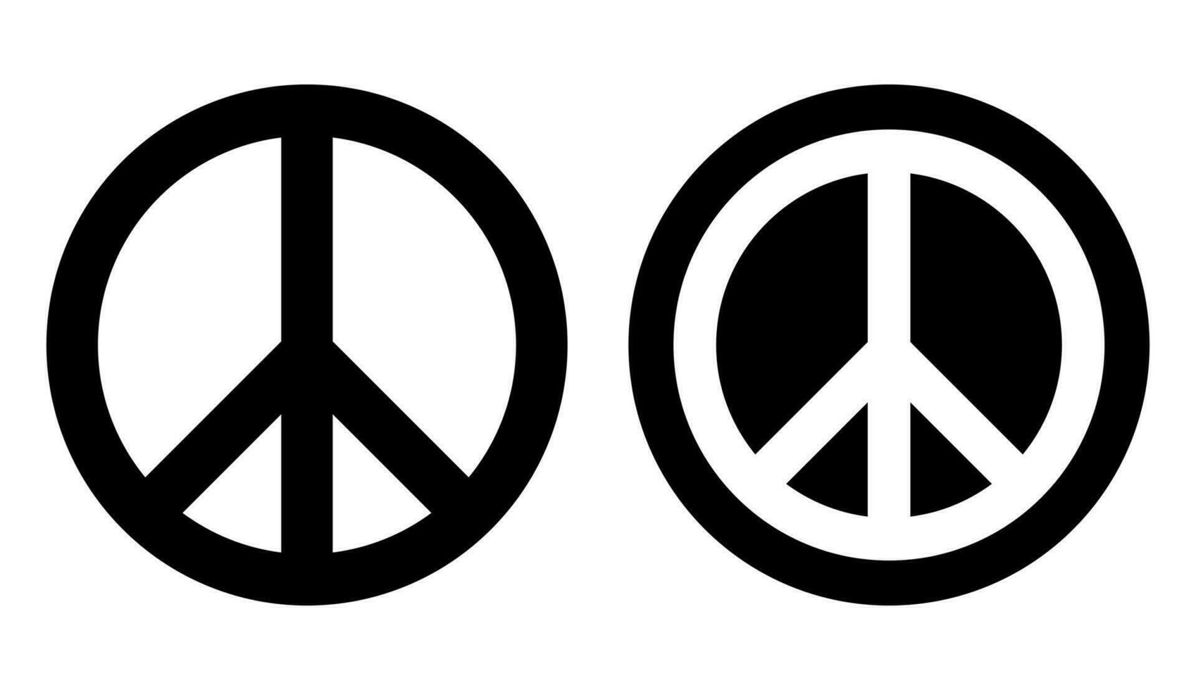 Peace sign set, vector illustration.