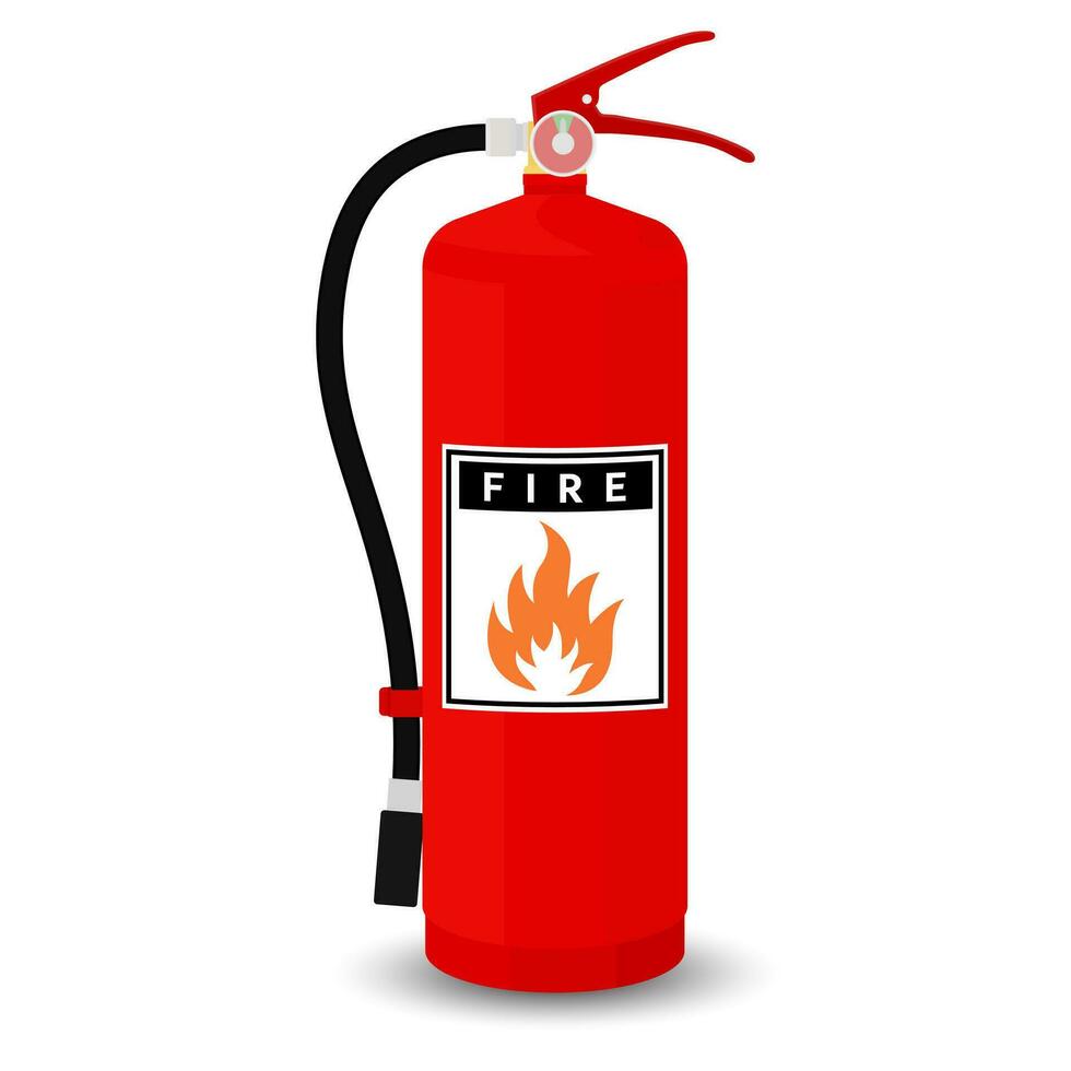 Fire extinguisher on a white background. vector