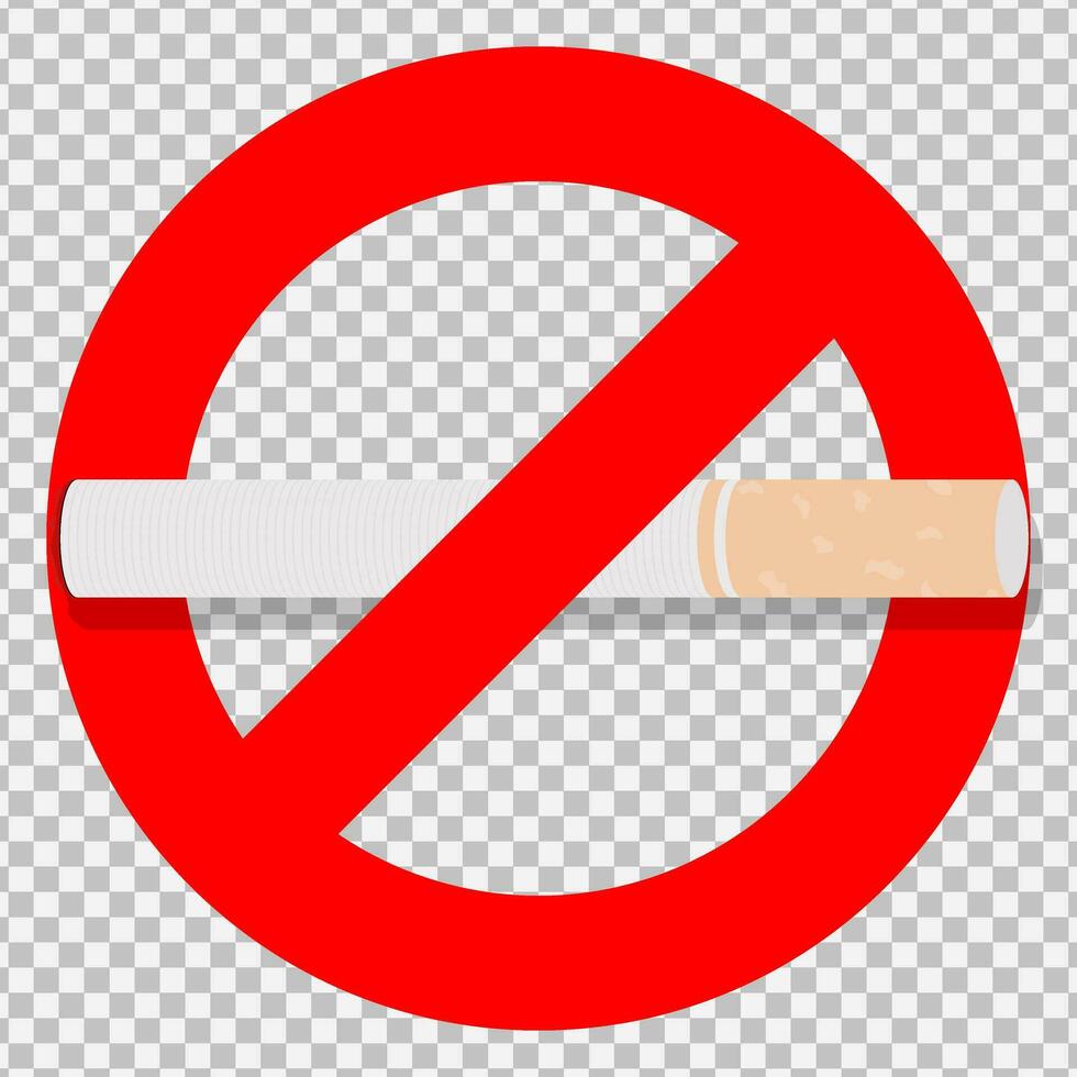 No smoking sign, isolated on the background. vector