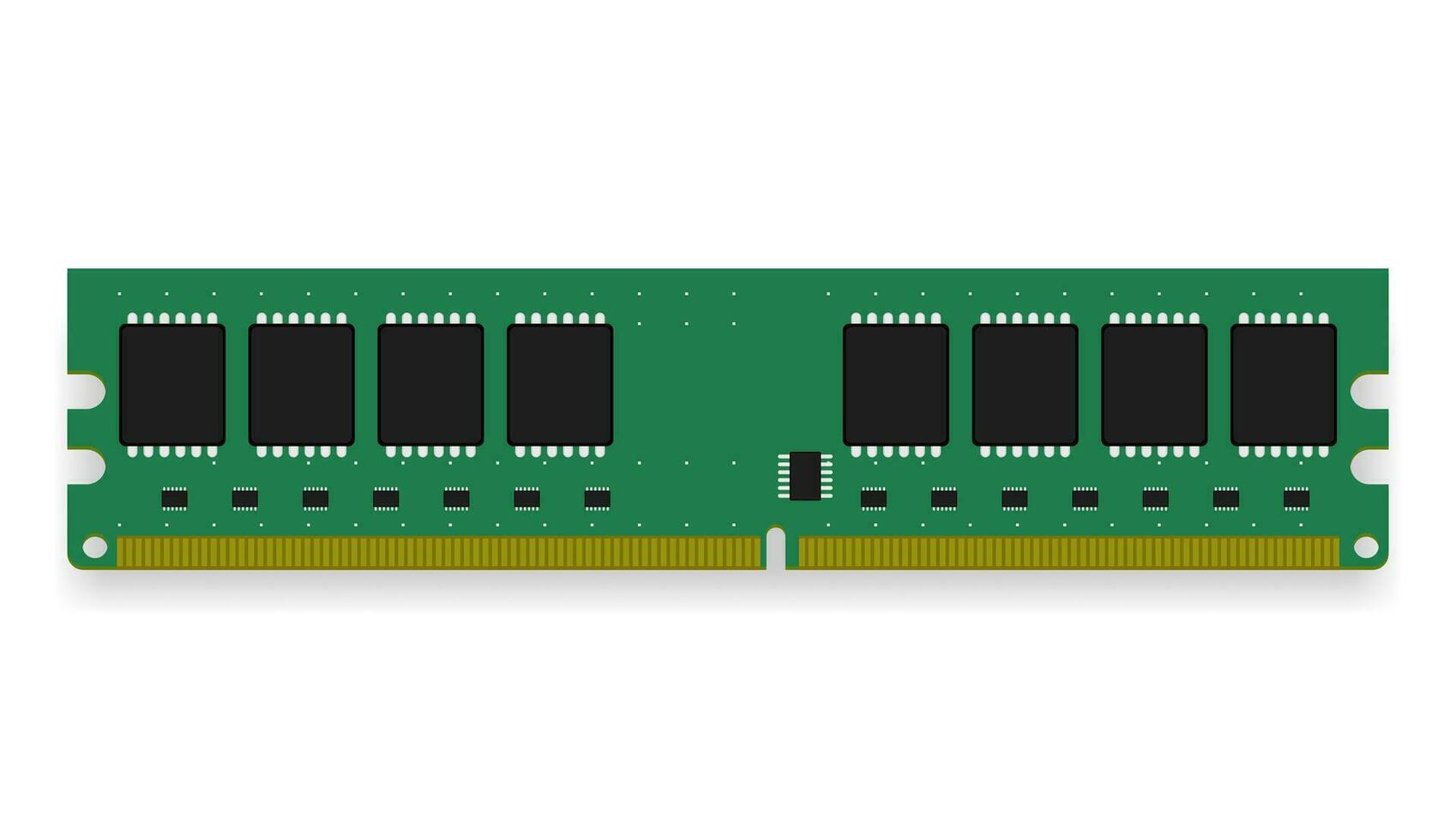 computadora memoria, RAM, computadora accesorios, vector. vector