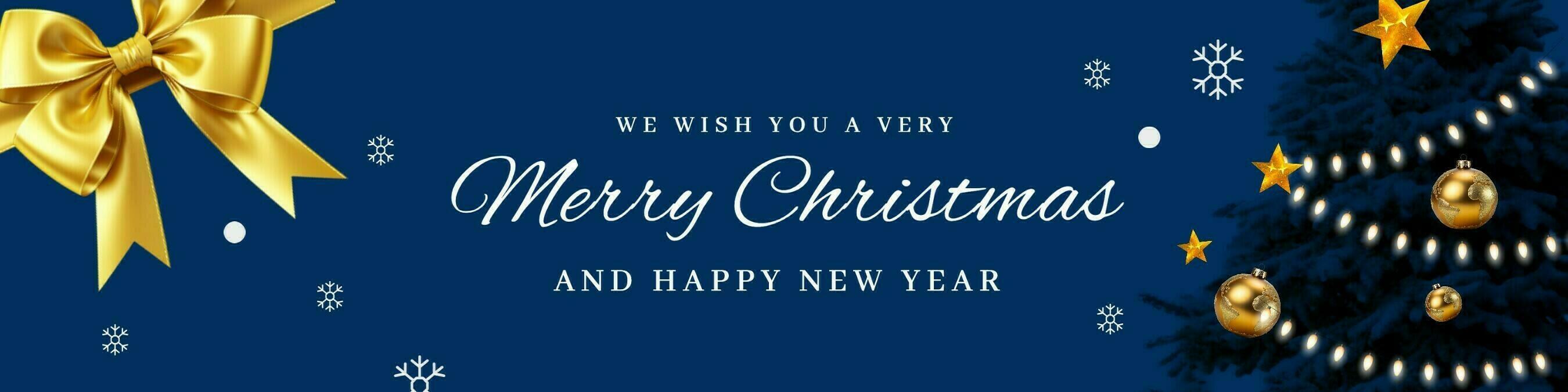 Christmas Linkedin Banner Social Media Template In Blue And Gold Design Christmas Linkedin Banner Social Media Template In Blue And Gold Design