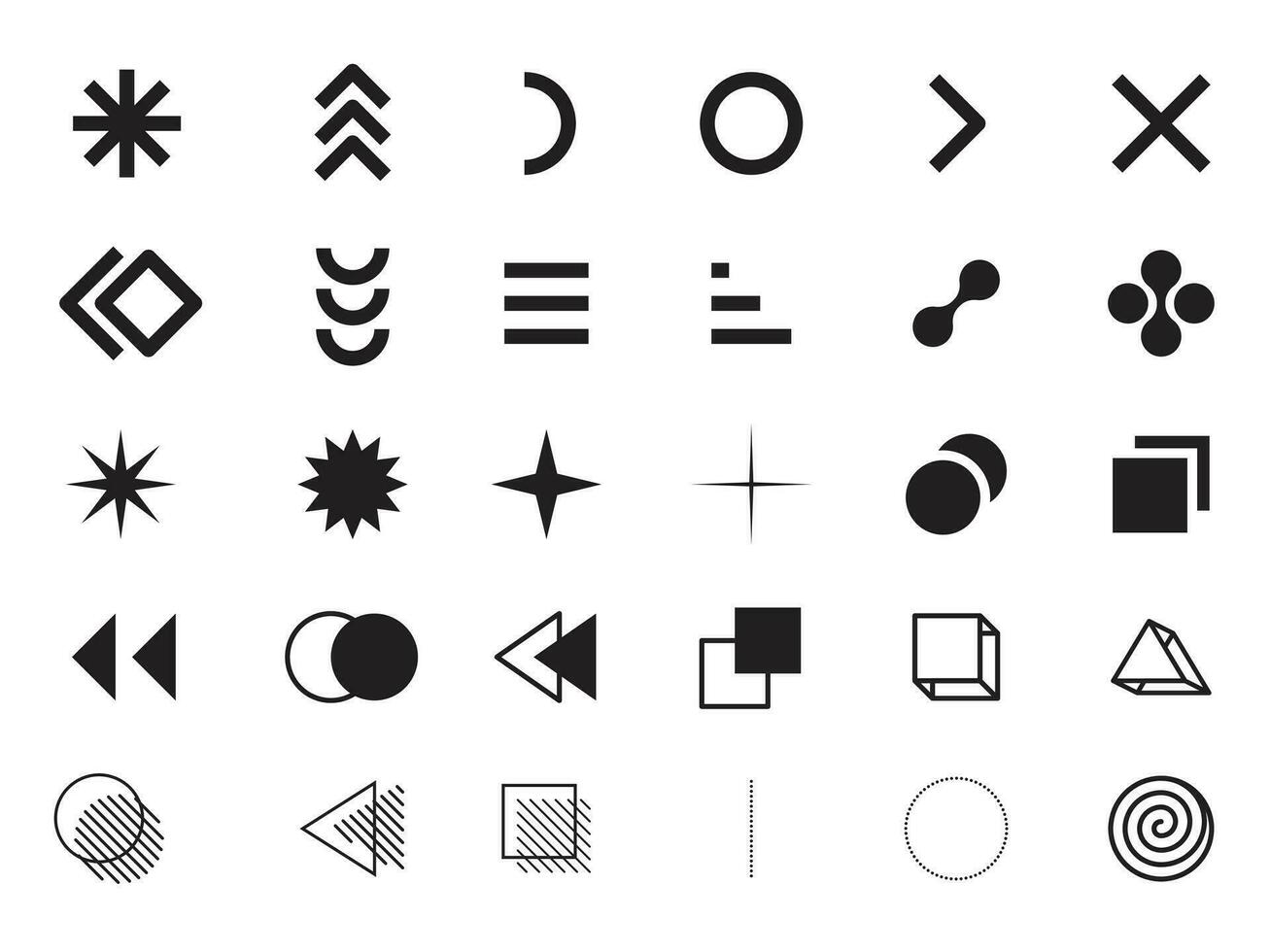 memphis elements.  vector graphic collection