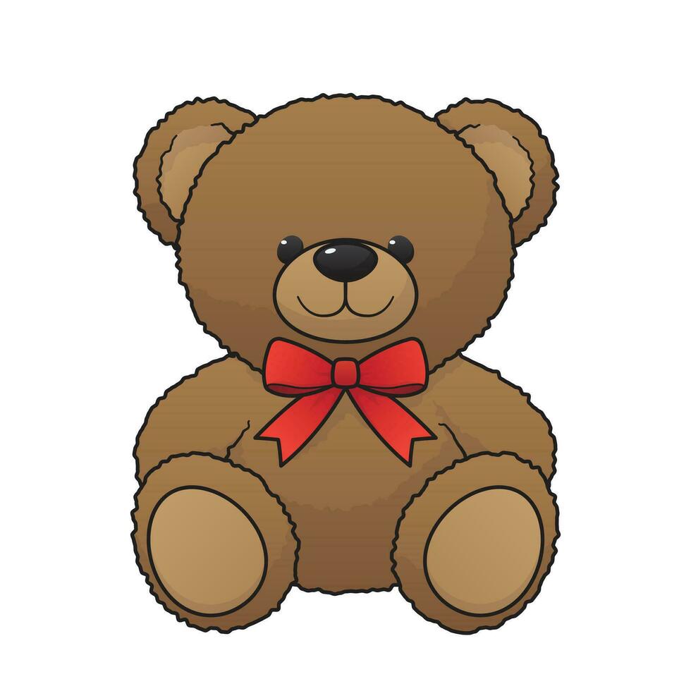 teddy bear vector. cute doll illustration 35081311 Vector Art at Vecteezy