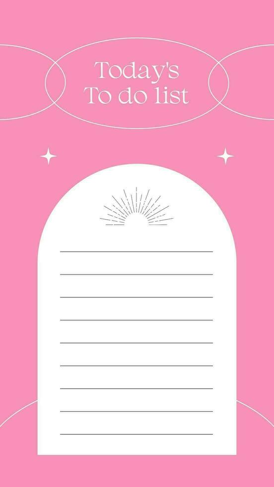 pink minimalist to do list instagram story template