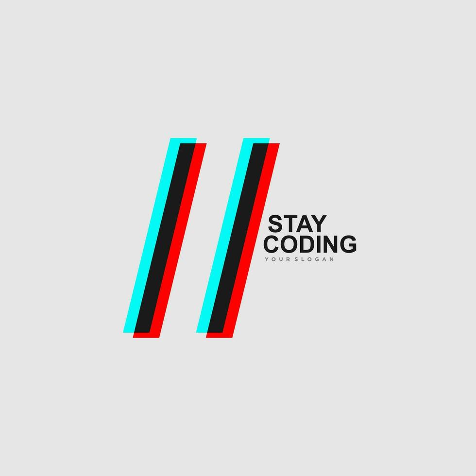 the logo for stay coding vector