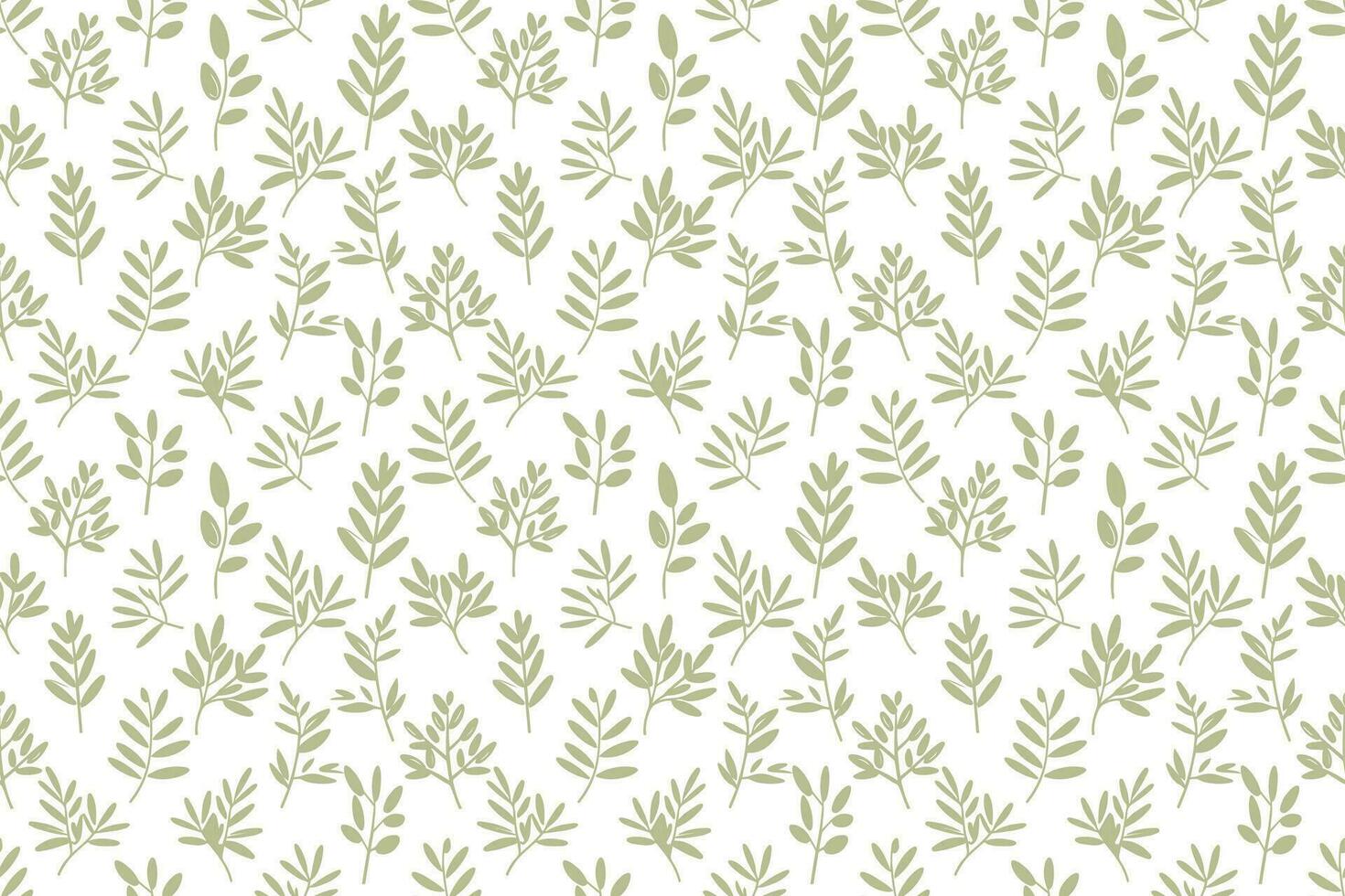 Oliva branch seamless pattern, green leaves, modern pattern. vector