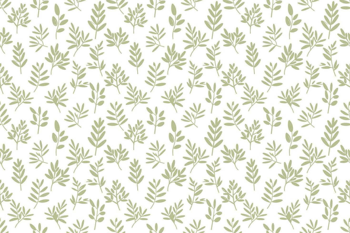 Oliva branch seamless pattern, green leaves, modern pattern. vector