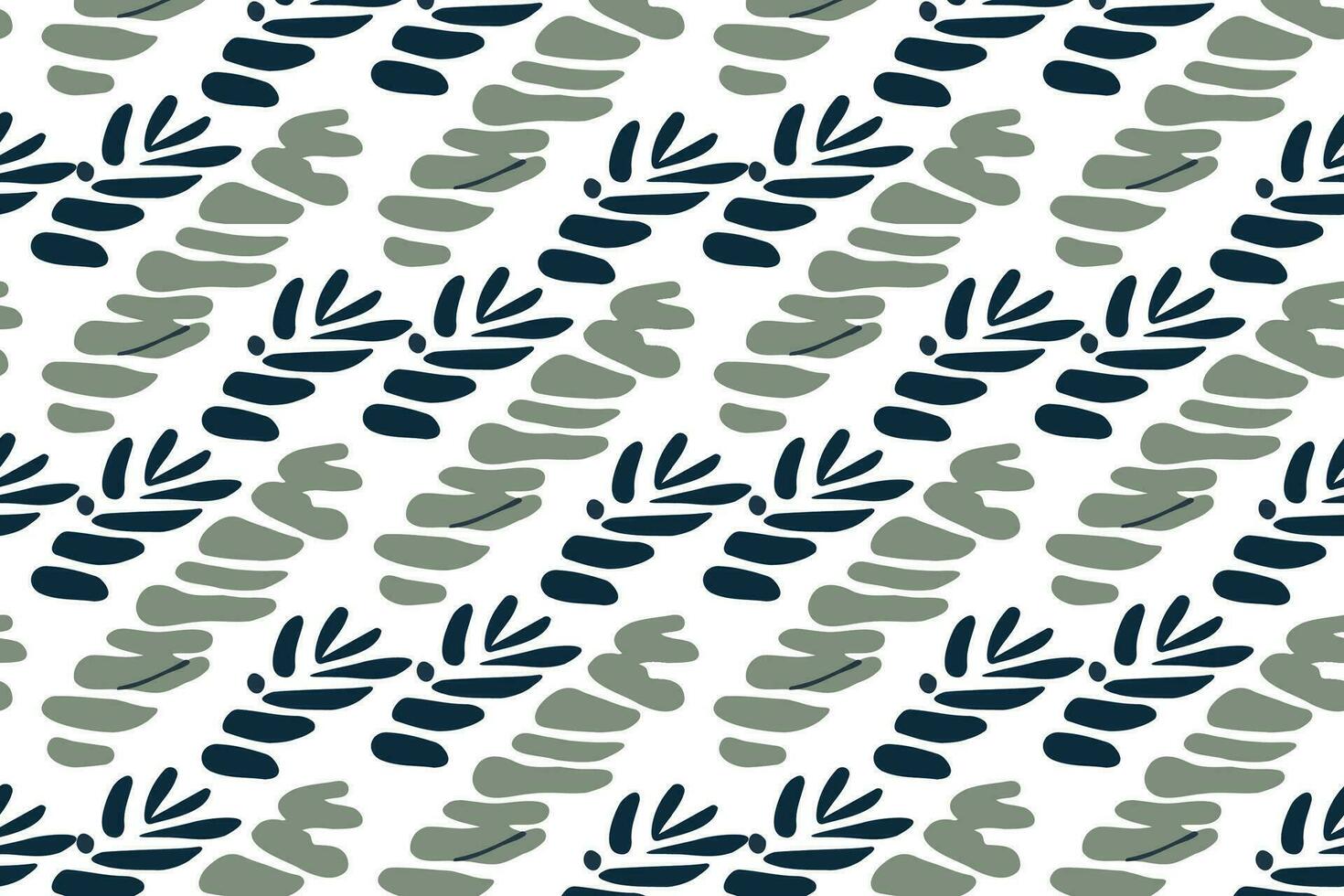 Natural hand drawn khaki seamless pattern. drawing with abstract shapes, strokes. vector