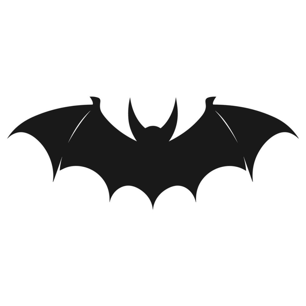 vampiro vector aislado en un blanco fondo, un silueta de murciélago volador