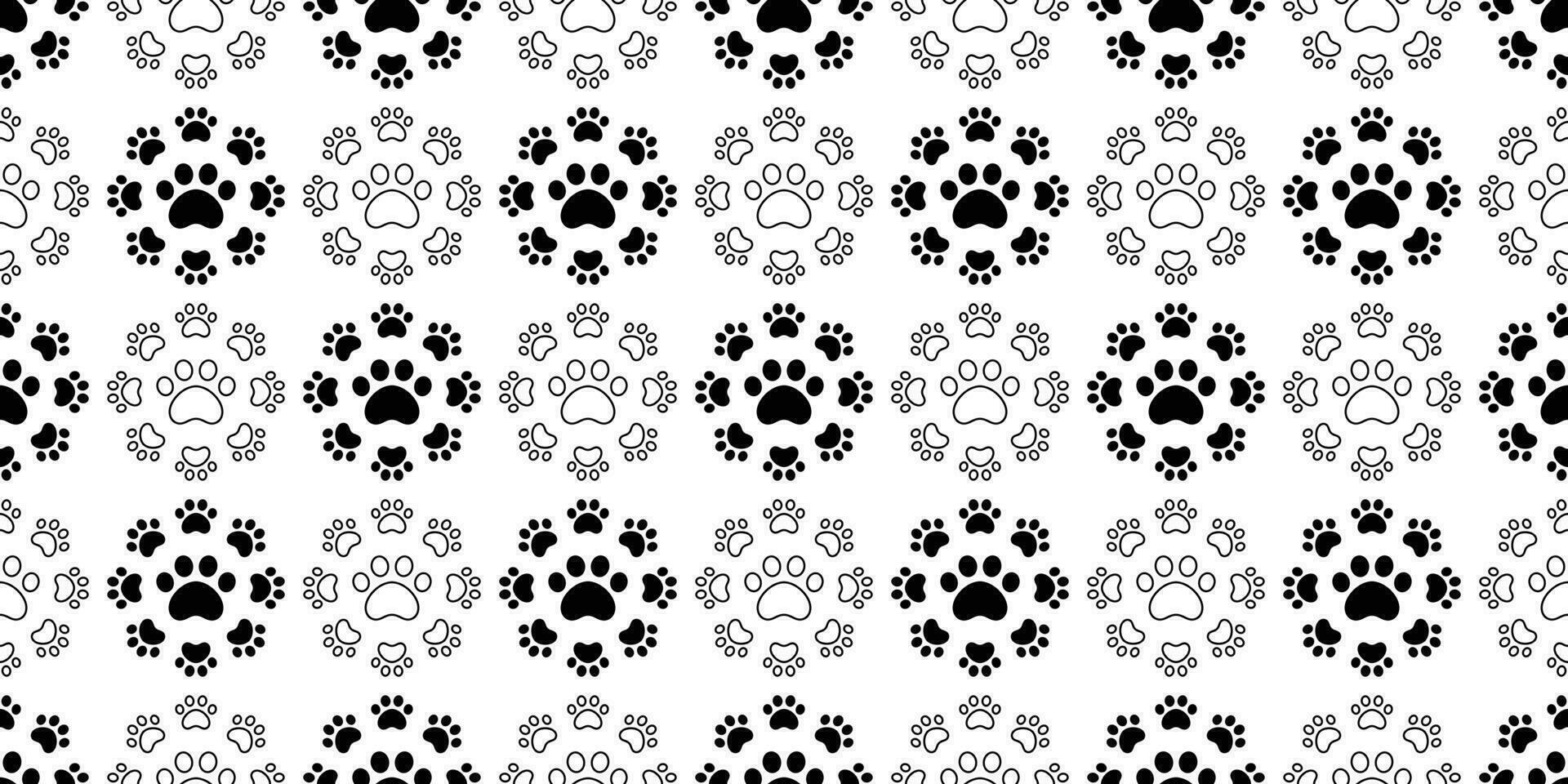 dog paw seamless pattern footprint vector french bulldog icon cartoon scarf isolated repeat wallpaper tile background illustration doodle design
