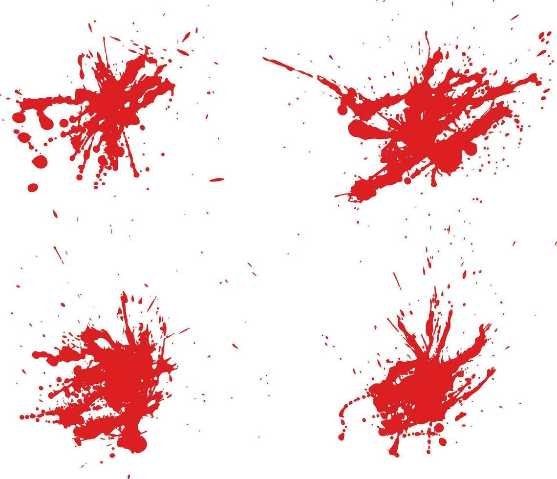 Bleeding set of blood splash background vector